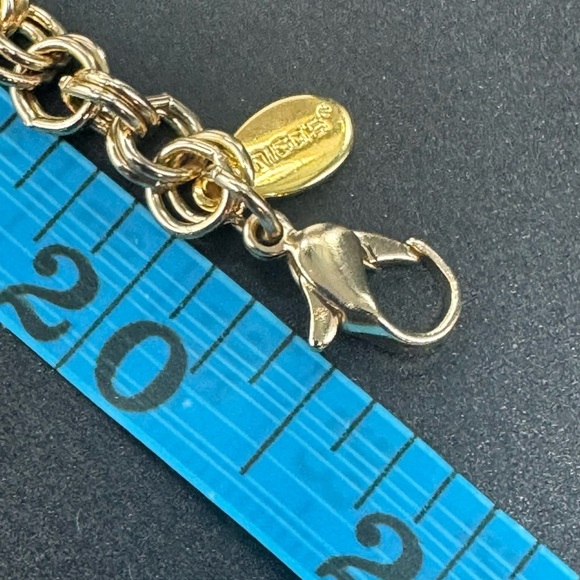 Chicoβs Gold Tone Statement Crystal Bib Necklace NWOT - Picture 5 of 6